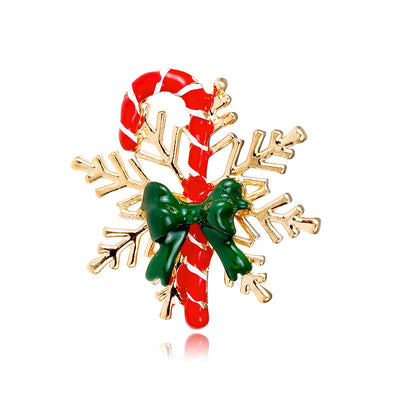Front product view of the ribbon bow brooch pin in gold and red