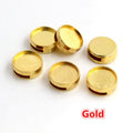 Round Through-Hole Bezel Beads in Seven Plated Finishes, 12mm view 6