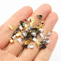 Metal Cord End Crimp Clasps in Three Sizes and Mixed Finishes view 2