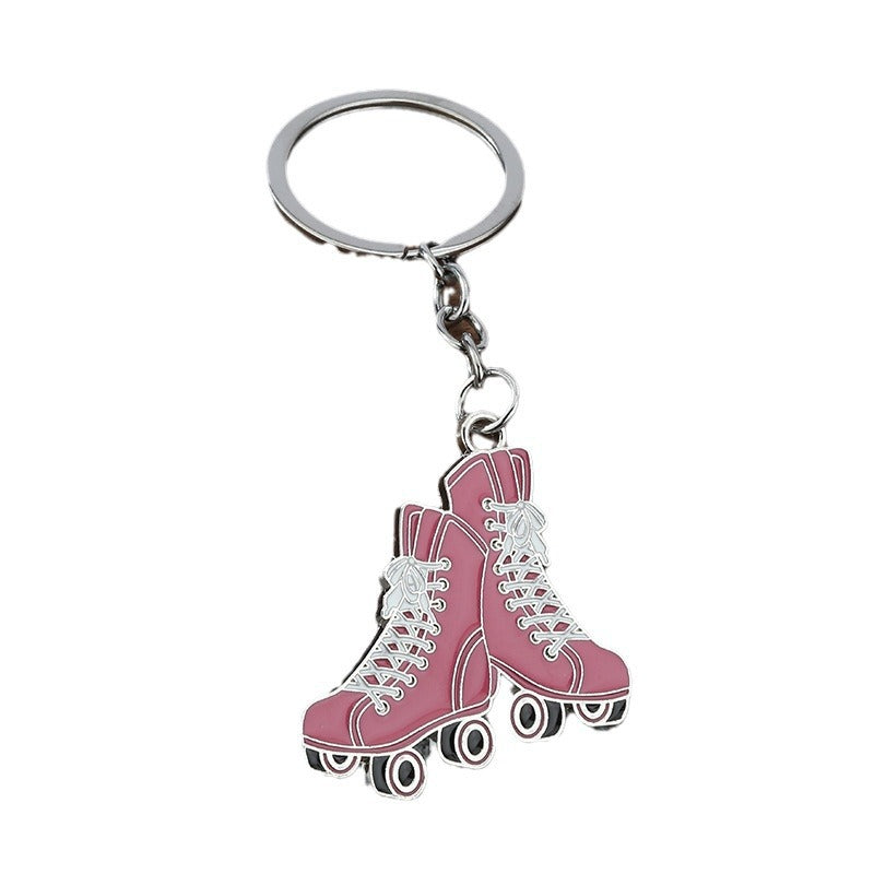 Roller Skate Zinc Alloy Keychain Fashion Bag Charm Accessory