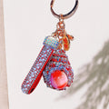 Striped Conch Shell Keychains with Seven Gemstone Orb Combinations view 5