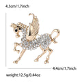 Pegasus Brooch In 2 Styles With Polished Metal And Decorative Details view 4
