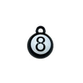 Glossy Resin Number 8 Ball Charm Pendant Three Sizes view 5