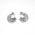 Crescent Moon And Star Charm Metal Jewelry Making Component In 3 Finishes view 7