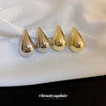 Smooth Teardrop Metal Stud Earrings For Women Jewelry view 1
