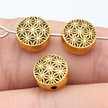 Floral Round Spacer Beads in Three Finishes for Jewelry and Craft Making view 4