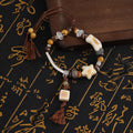 Ceramic Star Beaded Adjustable Cord Bracelet Tassel view 2