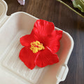 Six Color Large Artificial Hibiscus Duckbill Hair Clip Assortment view 6