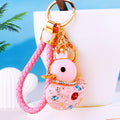 Mixed Enamel and Pearl Duck Keychains in Thirty One Color and Loop Options view 2