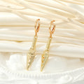 Gold and Silver Tone Symbol and Weapon Huggie Drop Earrings view 9