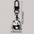Panda Figure Black Clip Charms in Five Distinct Poses view 6