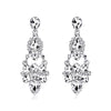 Silver Floral Teardrop