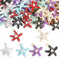 Enamel-Look Gold Silver Starfish Alloy Charms in 12 Styles view 4