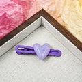 Glitter Heart Duck Bill Hair Clips Five Color Assortment view 2