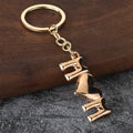 MOM DAD Letter Zinc Alloy Gift Keychain Pendant