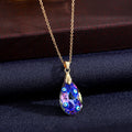 Iridescent Evil Eye Crystal Pendant Necklaces Four Shapes view 3