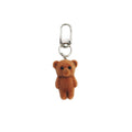 Flocked Brown Teddy Bear Keychains Clasp and Strap 2 Styles view 5