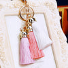 Pink-White Triple-Tassels
