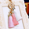 Triple Silk Tassel Keychains in Seven Gradient Color Combinations view 6