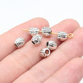 6x6x6mm 0.64g Antique Silver Zinc Alloy Eye Small Hole Loose Metal Beads for DIY Jewelry Making