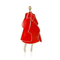 Enamel Fashion Coat Figure Brooch Four Color Gold Frame view 5