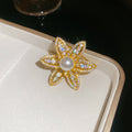Pearl Crystal Flower Butterfly Brooches Four Designs view 6