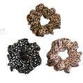 Leopard Print Fabric Oversized Scrunchie Hair Tie Band view 5