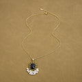 Antique Gold Pearl Drop Jewelry Sets Rectangular Gems view 3
