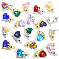 Polished Gold Silver Heart Glass And Alloy Charms in 20 Styles view 5