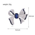 Ribbon Bow Crystal Two Designs Metal Brooch Pin for Jackets and Lapels view 2