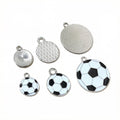 Black and White Soccer Ball Pendant Charms in Six Sizes view 4