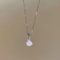 Pink Shell Pendant Necklaces with Silver Tone Ocean Charms in Three Styles view 7