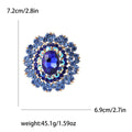 Large Oval Faceted Glass Crystal Brooch in Six Colorways view 6