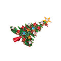 Colorful Crystal Look Christmas Tree Novelty Brooch view 5