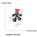 Colorful Jester Brooch with Pearl Like Ball and Clear Crystals view 5