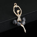 Gold-Tone Rhinestone Ballerina Dancer Charm Pendant Eight Colors view 11