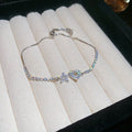 Silver Tone Heart And Star Crystal Slider Bracelet With Gallery Gold view 6