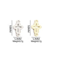 Rhinestone Cross Two Loop Connector Charms in Two Finishes view 5