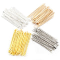Textured Double Loop Straight Connector Bars in Mixed Finishes view 5