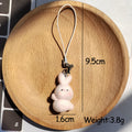 Flocked Bunny Rabbit Phone Strap Charms 4 Pose Styles view 4