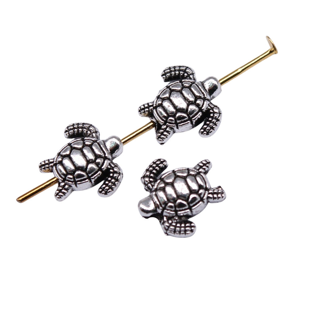 10x10mm 0.8g Antique Gold Zinc Alloy Turtle Loose Metal Beads for Bracelet DIY Jewelry Making