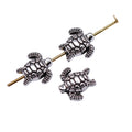 Dimensional Sea Turtle Small Hole Metal Bead in Two Finishes view 5