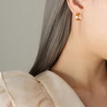 Small Gold Plain Hoop Ear Clips No-Piercing Clip-On Pair view 6