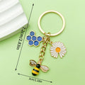 Bee and Honeycomb Charm Keychains Featuring Butterfly Across 47 Pictured Variations view 3