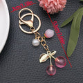 Twelve Resin Cherry Strawberry and Peach Metal Keychain Designs view 8