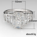 Geometric Baguette Cluster Ring In Gold And Silver Tones view 5