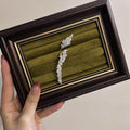Leaf Crystal Open Ring Two Tones Gold Silver Cascading Stones view 2