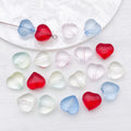 Transparent Glass Heart Beads in 6mm 8mm and 10mm Sizes view 3