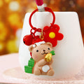 Christmas Figure Keychains in Ten Santa Reindeer and Snowman Designs view 2