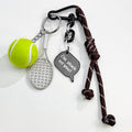 Braided Cord Keychain With Acrylic Chain And Sports Charm view 4